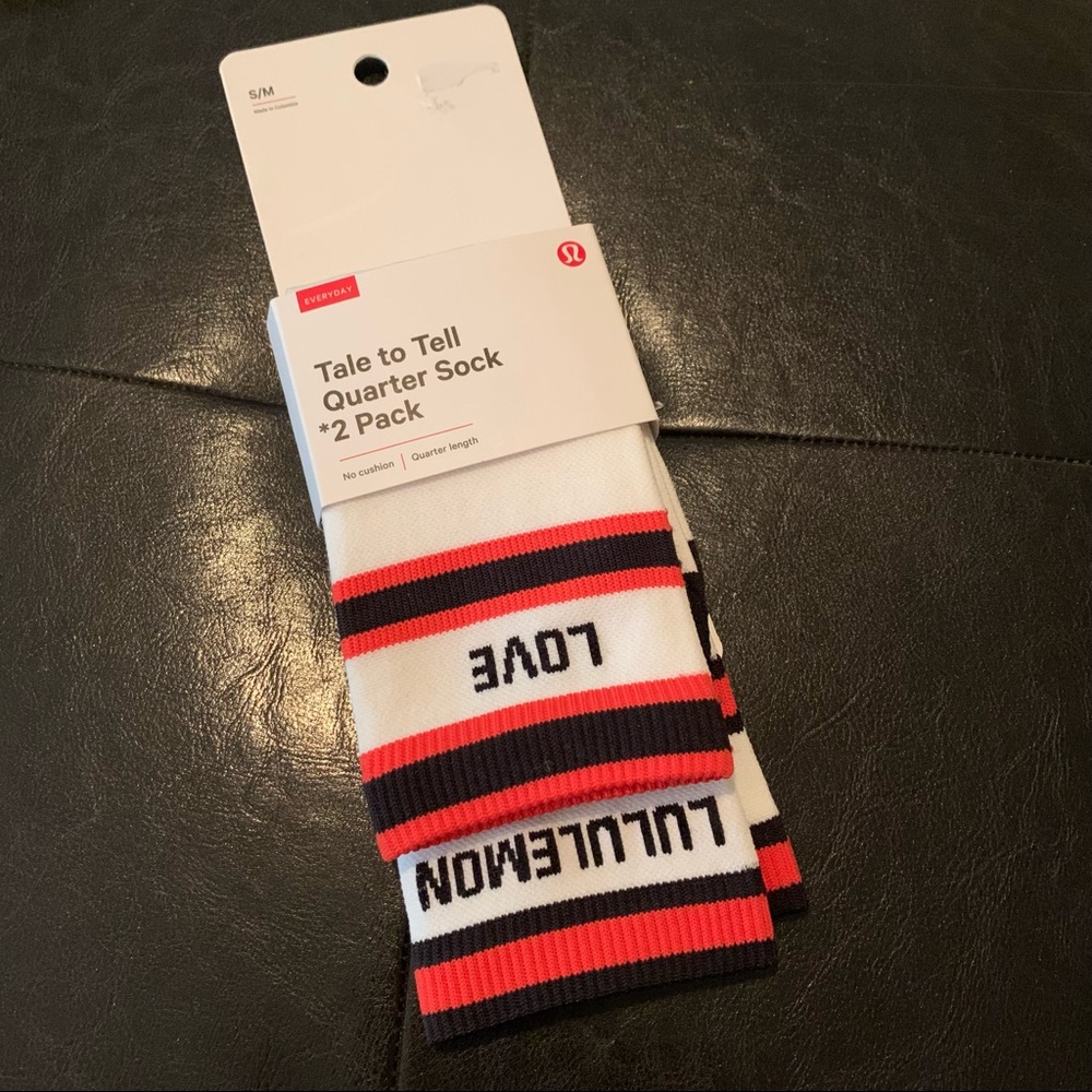 Lululemon Tale To Tell Quarter Sock 2 Pack -